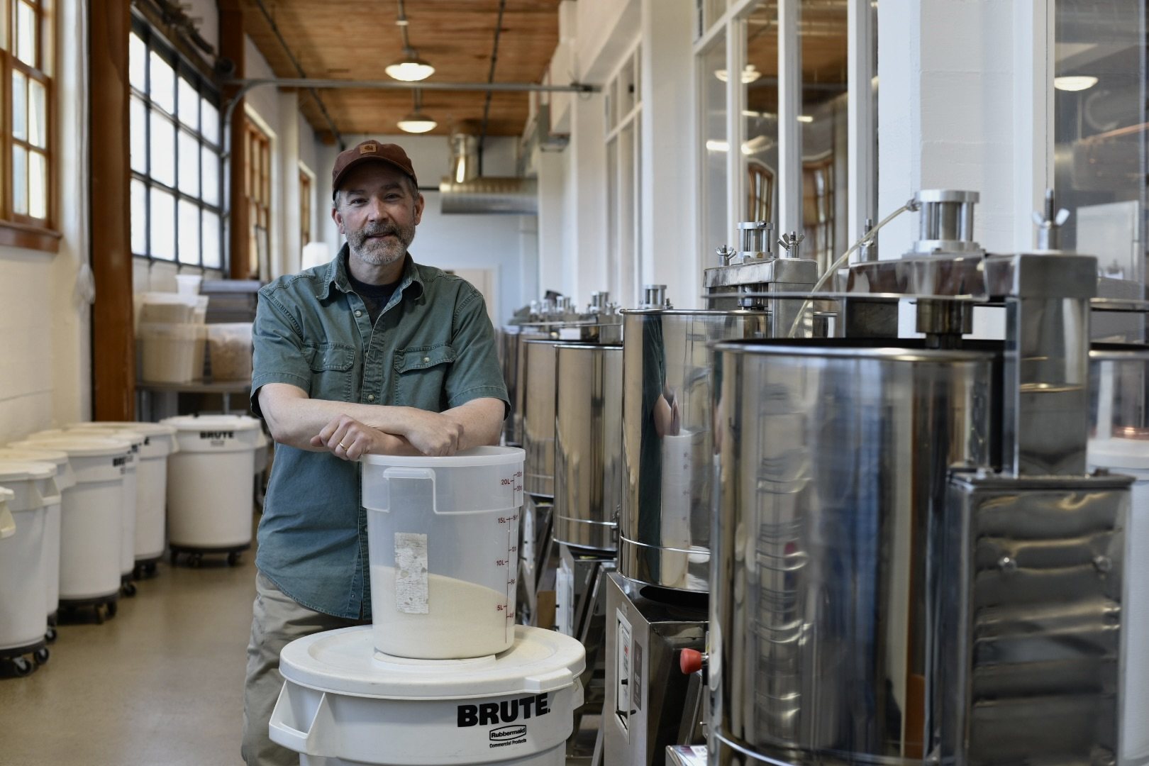 Ranger Chocolate Co. co-founder George Domurot in the Portland chocolate production kitchen